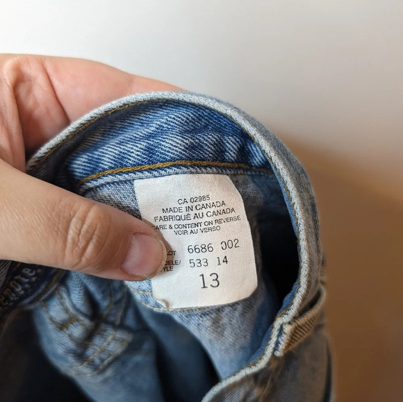 Vintage 90s Bluenotes Denim Jean Shorts Women Junior Size 13 - Picture 4 of 8